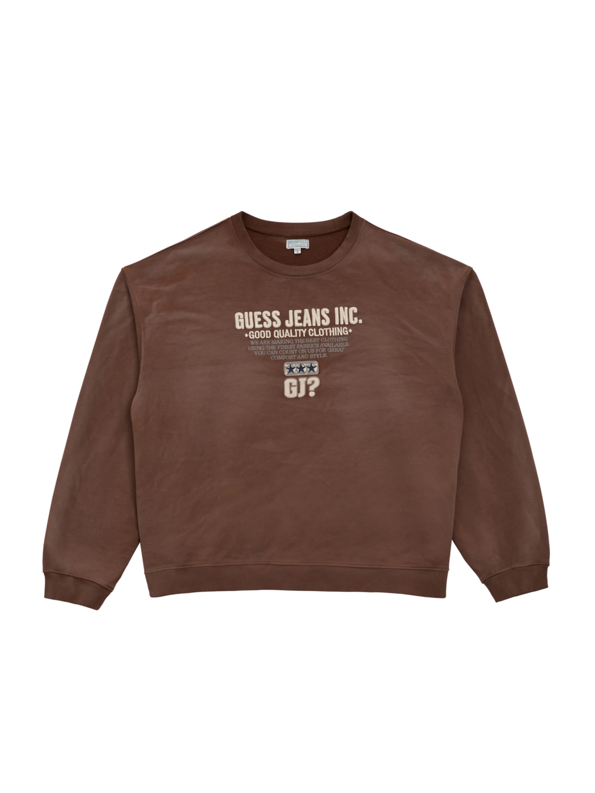 Moletom gola redonda com logo em estilo cursivo