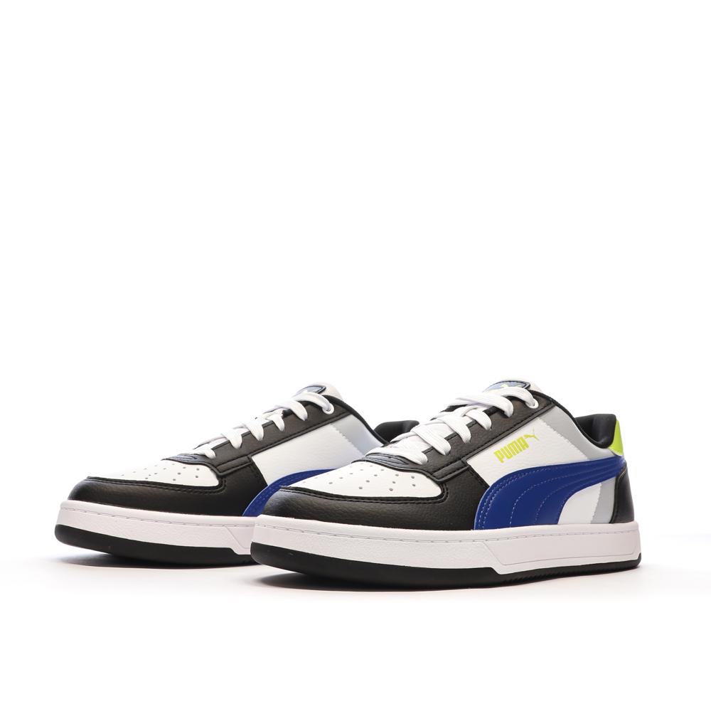 Puma Baskets Blanches/Noir/Marine Garçon Puma Caven 2.0