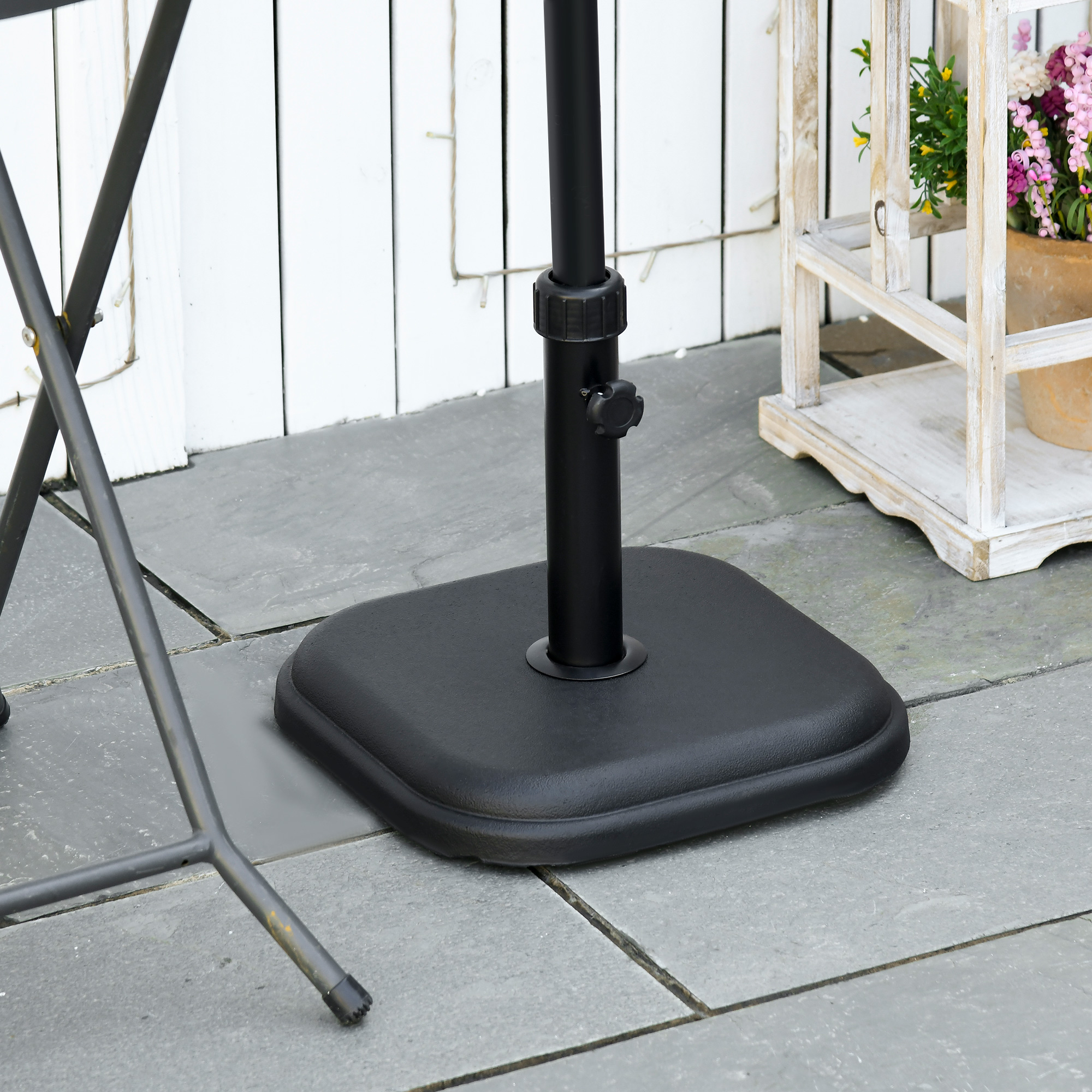 Base para guarda-sol Outsunny preta