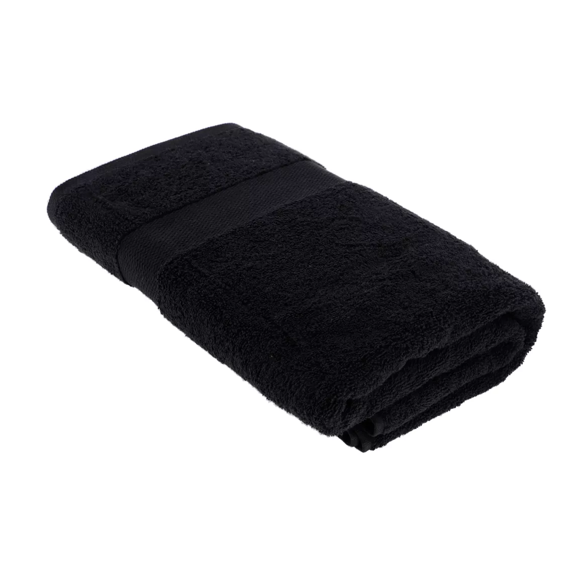 Serviette de bain coton (90 x 150 cm) Timeless Noire