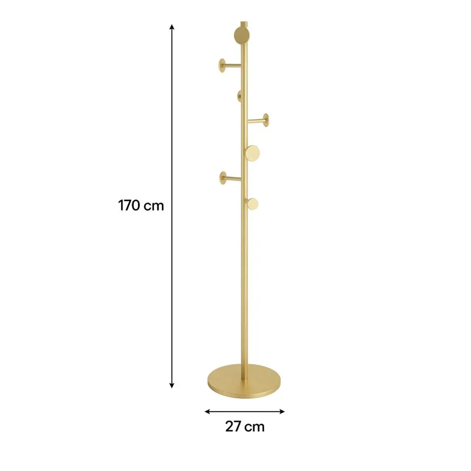LOFT42 Bern staande kapstok - Goud - Metaal - 170x27