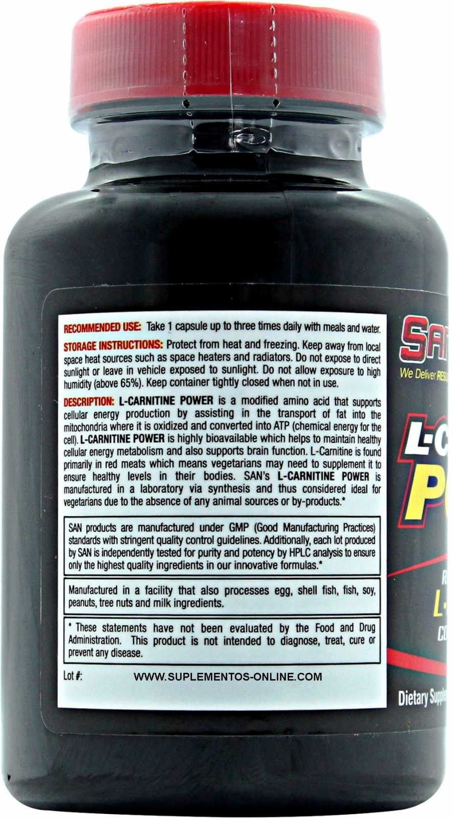SAN Nutrition L-Carnitina Power 60 cápsulas