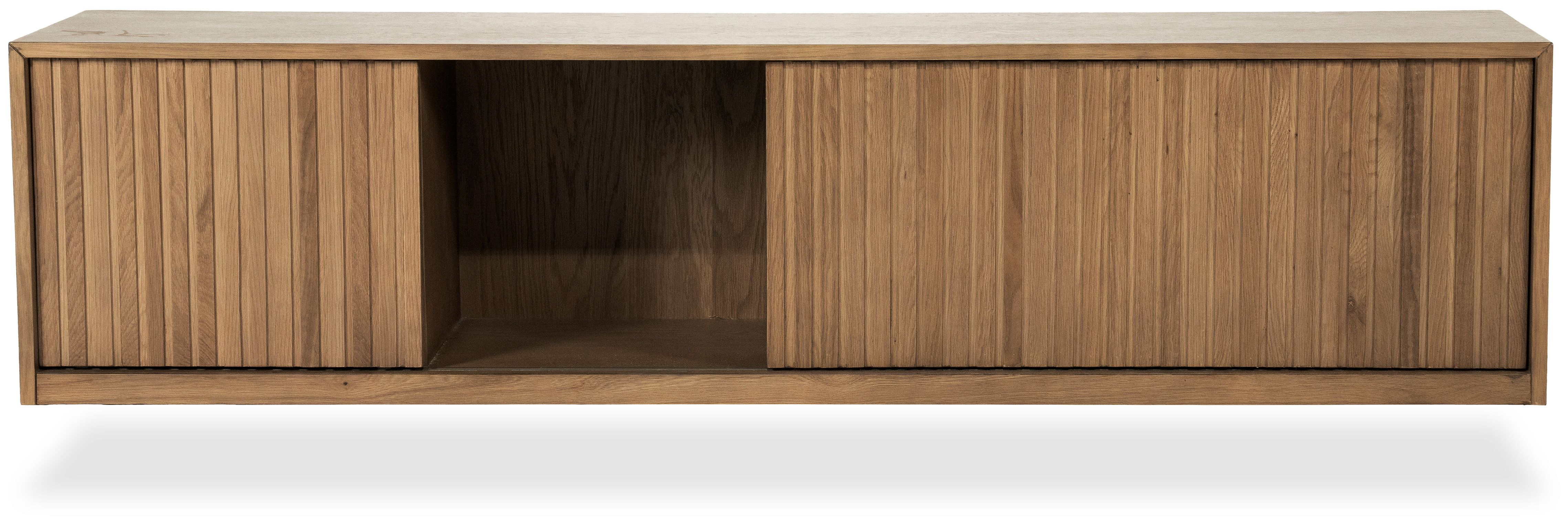 Hangend tv-meubel 96381 bruin Milo B180 x D42 x H43 cm