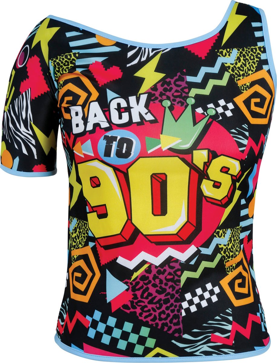 Jaren 90 Shirt Gekleurd Dames