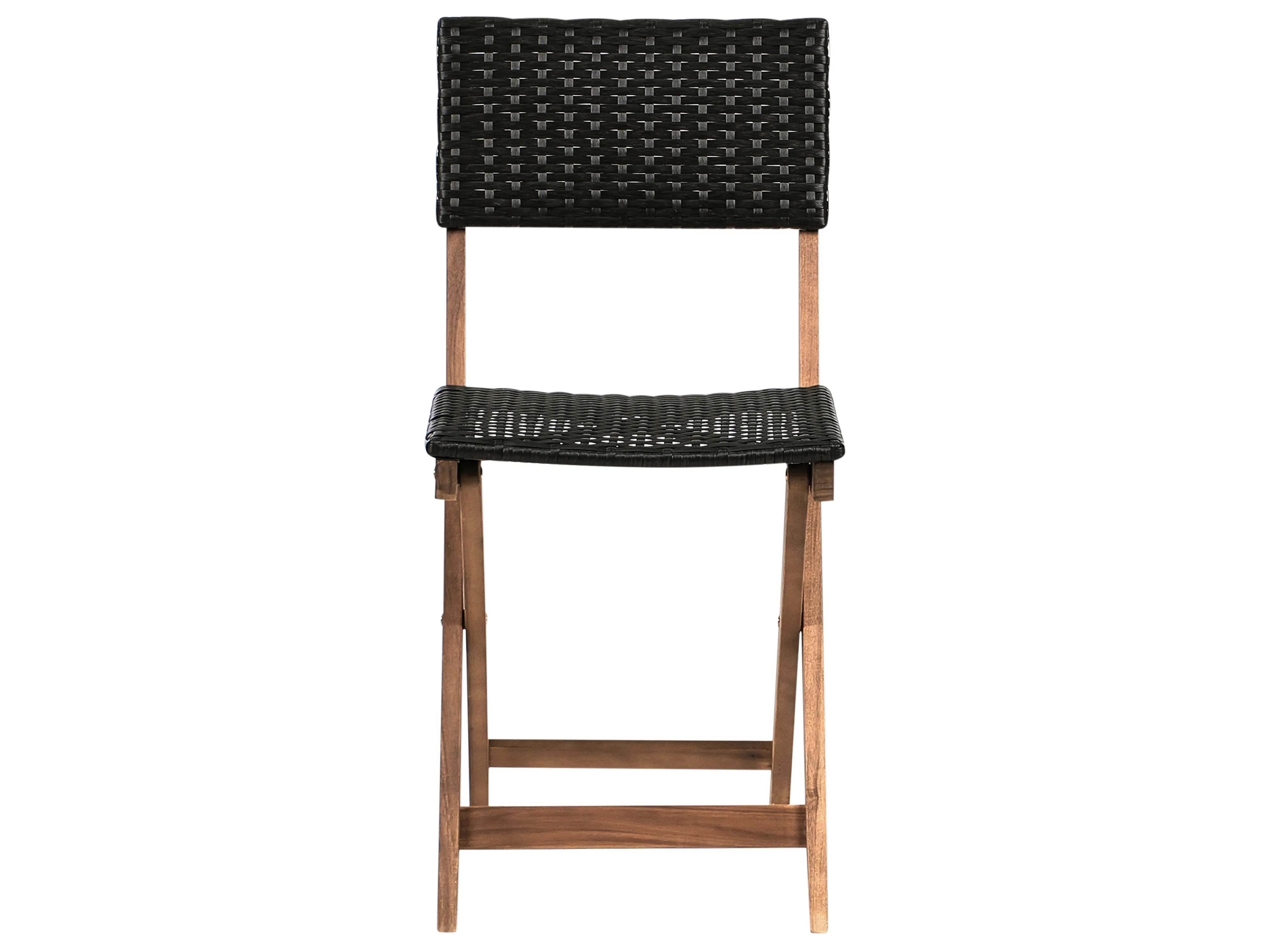 Bistroset RIVAROTTA Acaciahout Bruin/zwart
