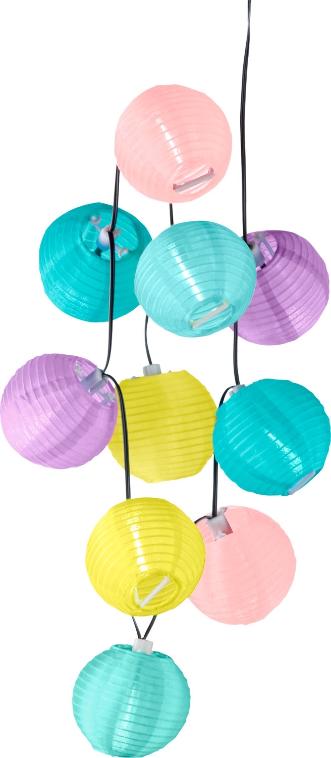 Edco Solar Lampionkette LED bunt 240 cm