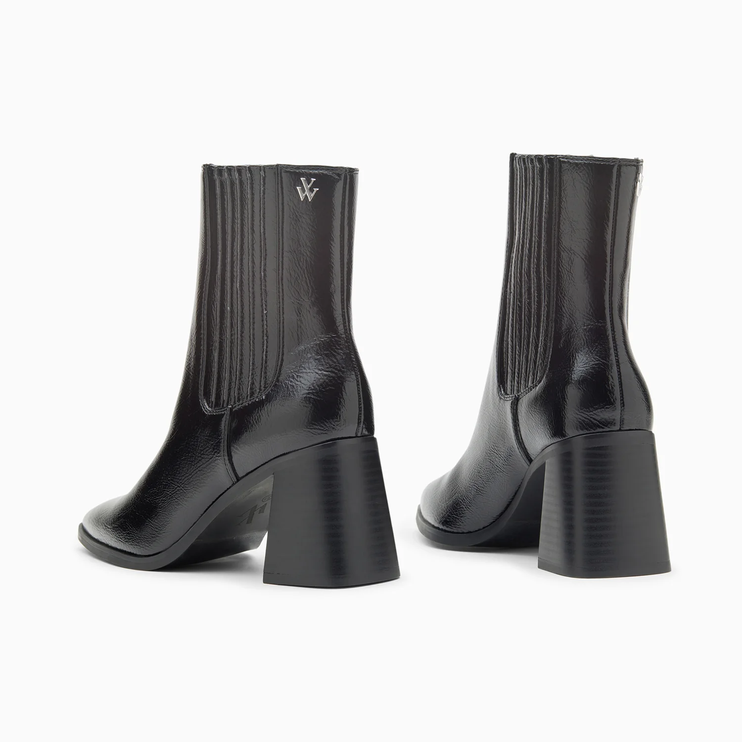 Bottines-Bottines montantes Taylor noires à talon trapèze