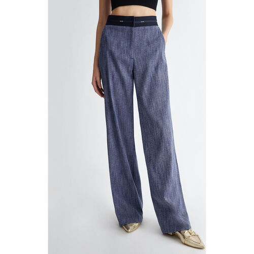 Liu Jo - Pantalón de talle alto Azul