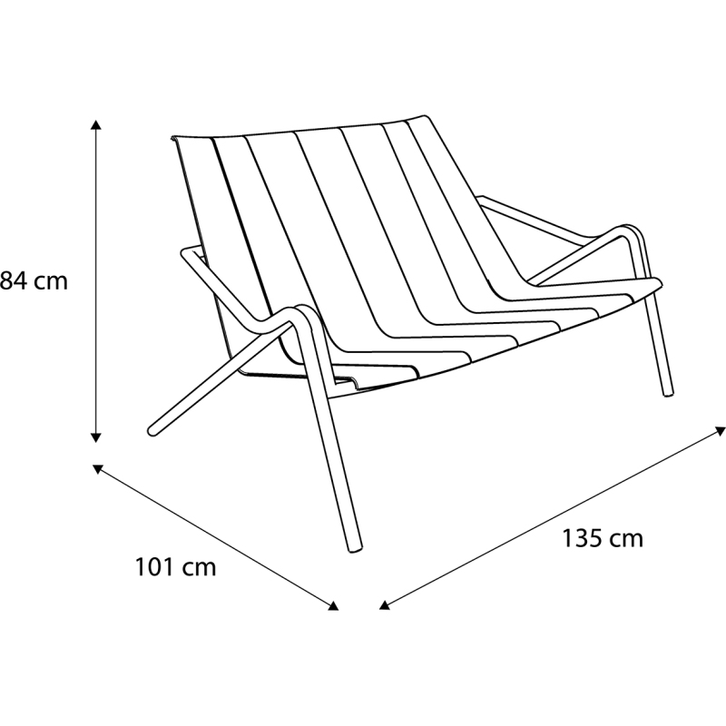 Banc d'extérieur en aluminium OUDON