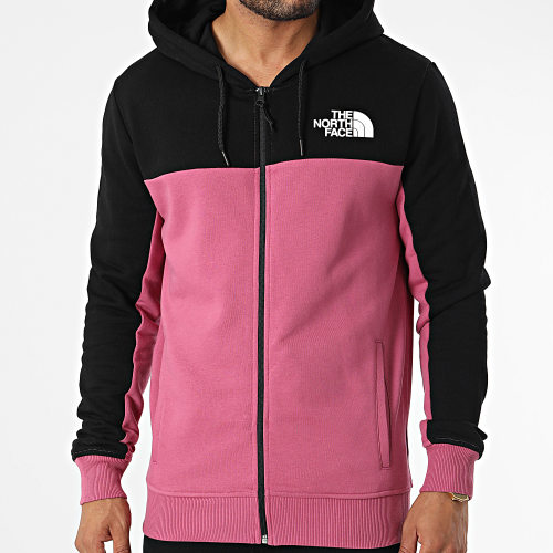 Sweat Zippé Capuche Icon A7X1Y Rose Noir
