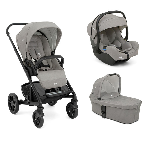 Poussette TRIO CHROME Pebble + I-GEMM3 Pebble + Nacelle Pebble - JOIE