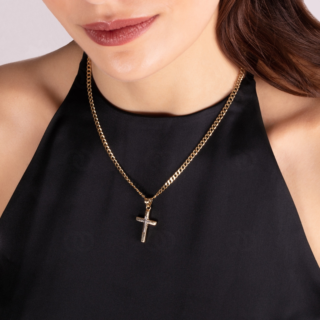 Anhänger 750/18 K Gelbgold Kreuz 29 x 17mm