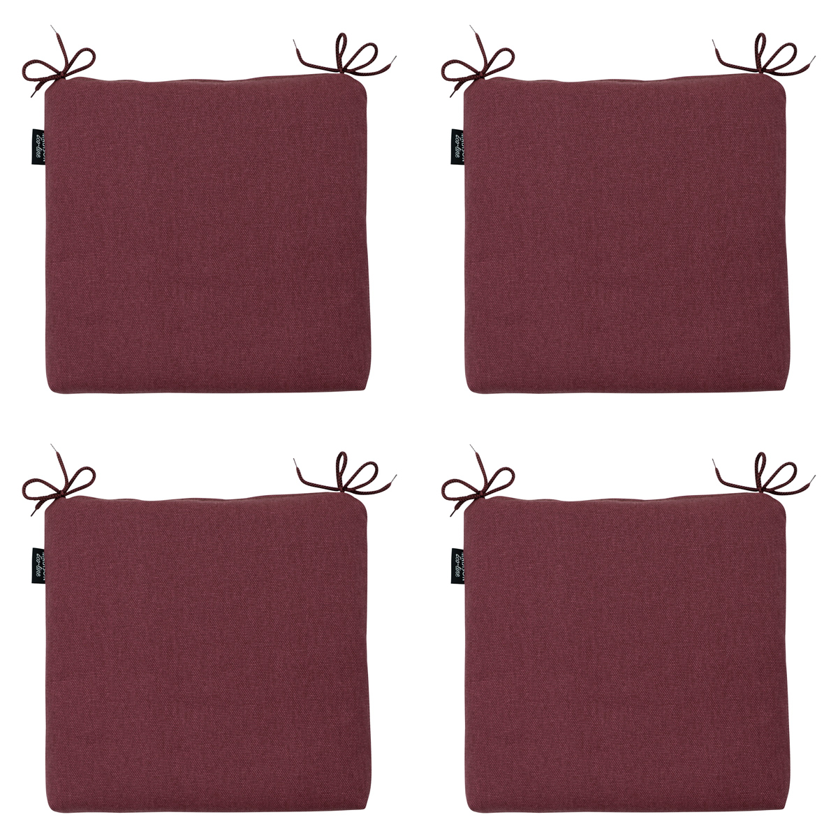Madison Bordeaux canvas eco+ Zitkussen - Set van 4