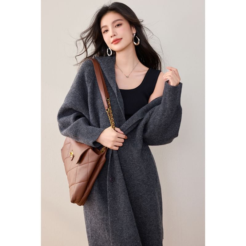 Seoul Crush - Effen midi-cardigan