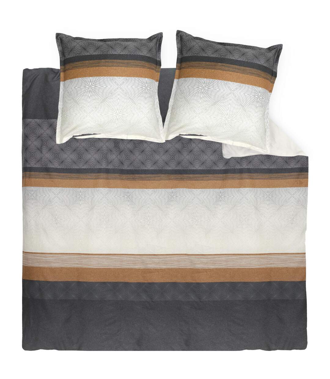 Parure de lit 300x240 cm satin de coton TIAGO noir
