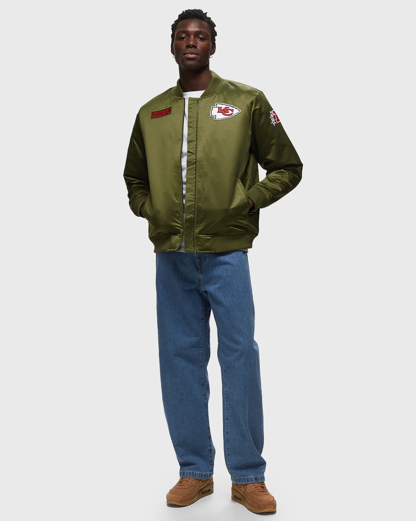 Mitchell & Ness NFL SATIN BOMBER JACKET KANSAS CITY CHIEFS