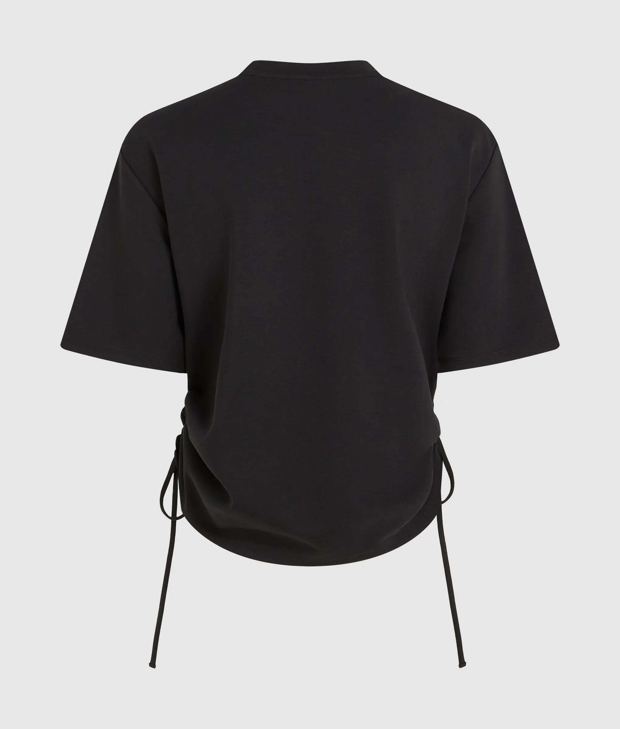 Stropdas detail met ruches t-shirt