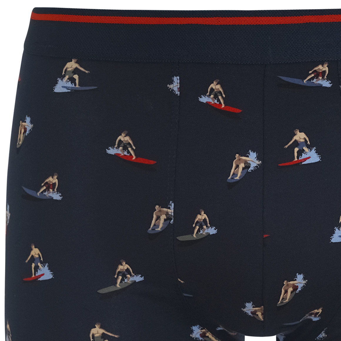 VanVaan Herren Retroshorts mit Surfer-Motiven dunkelblau