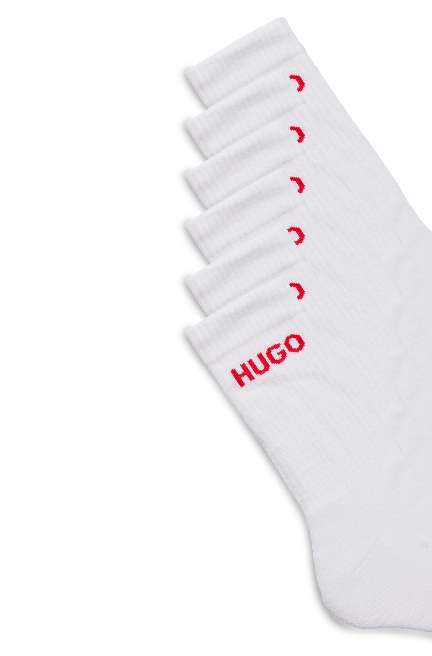 HUGO Underwear Socken »6P QS RIB LOGO CC« Packung, 6er Pack, 6 Stk. tlg. mit eingestricktem HUGO Logo