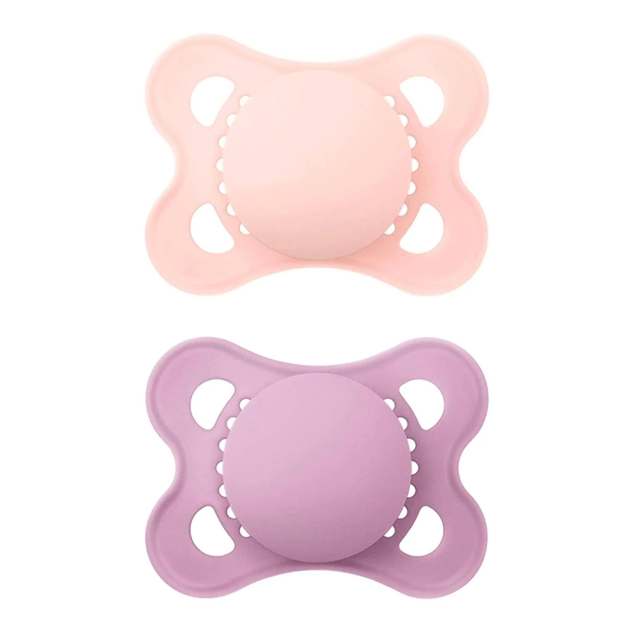 Mam Baby Suce Orthodontique Matte 0-6mois Mam Paquet de 2 - Rose