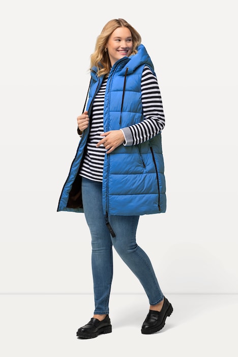 HYPRAR Long-Steppweste, 2-Wege-Zipper, wasserabweisend