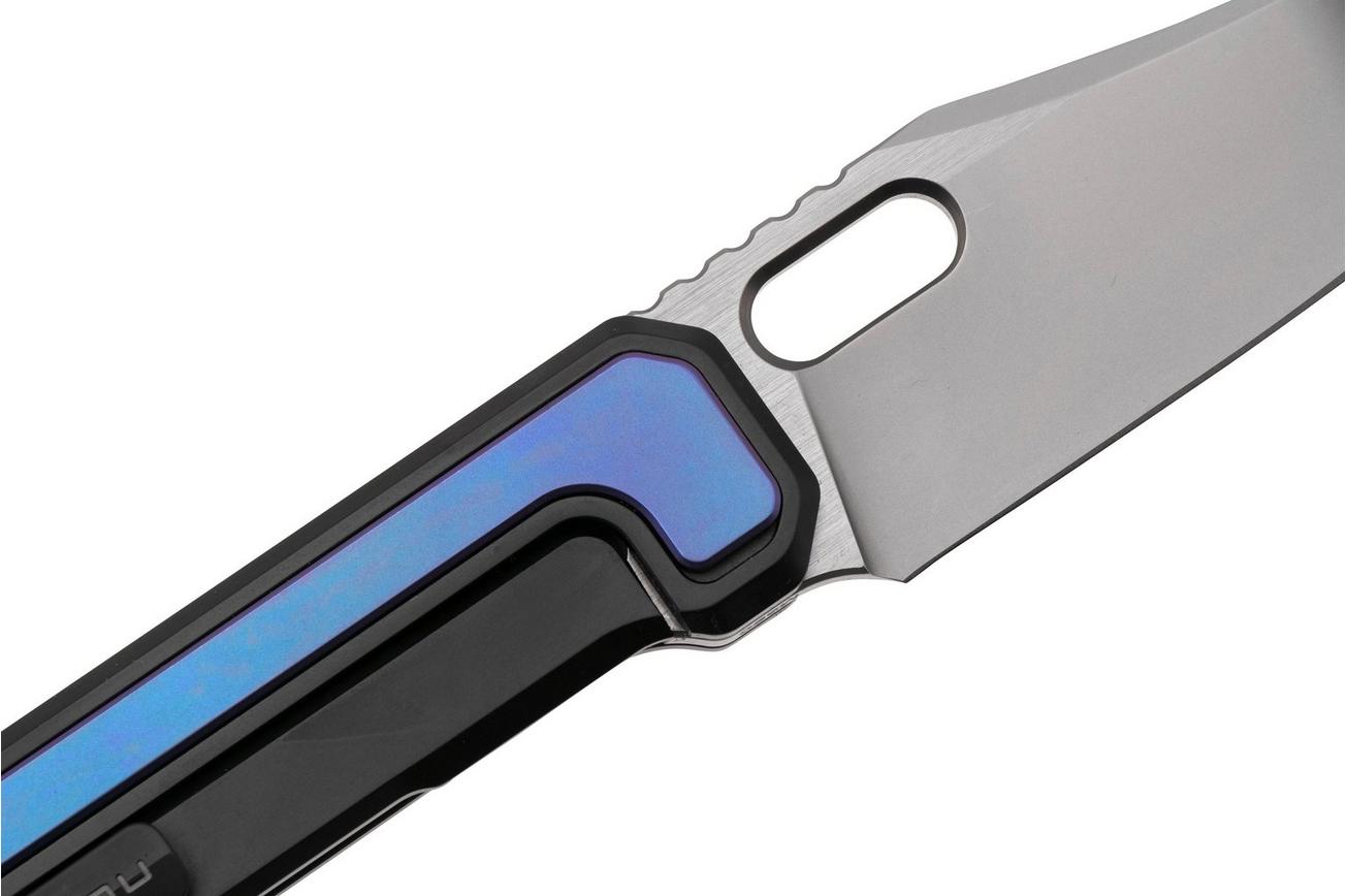 NOC Knives MT-30 MT-3007 Bead Blasted M390, Blurple Titanium Inlays, zakmes