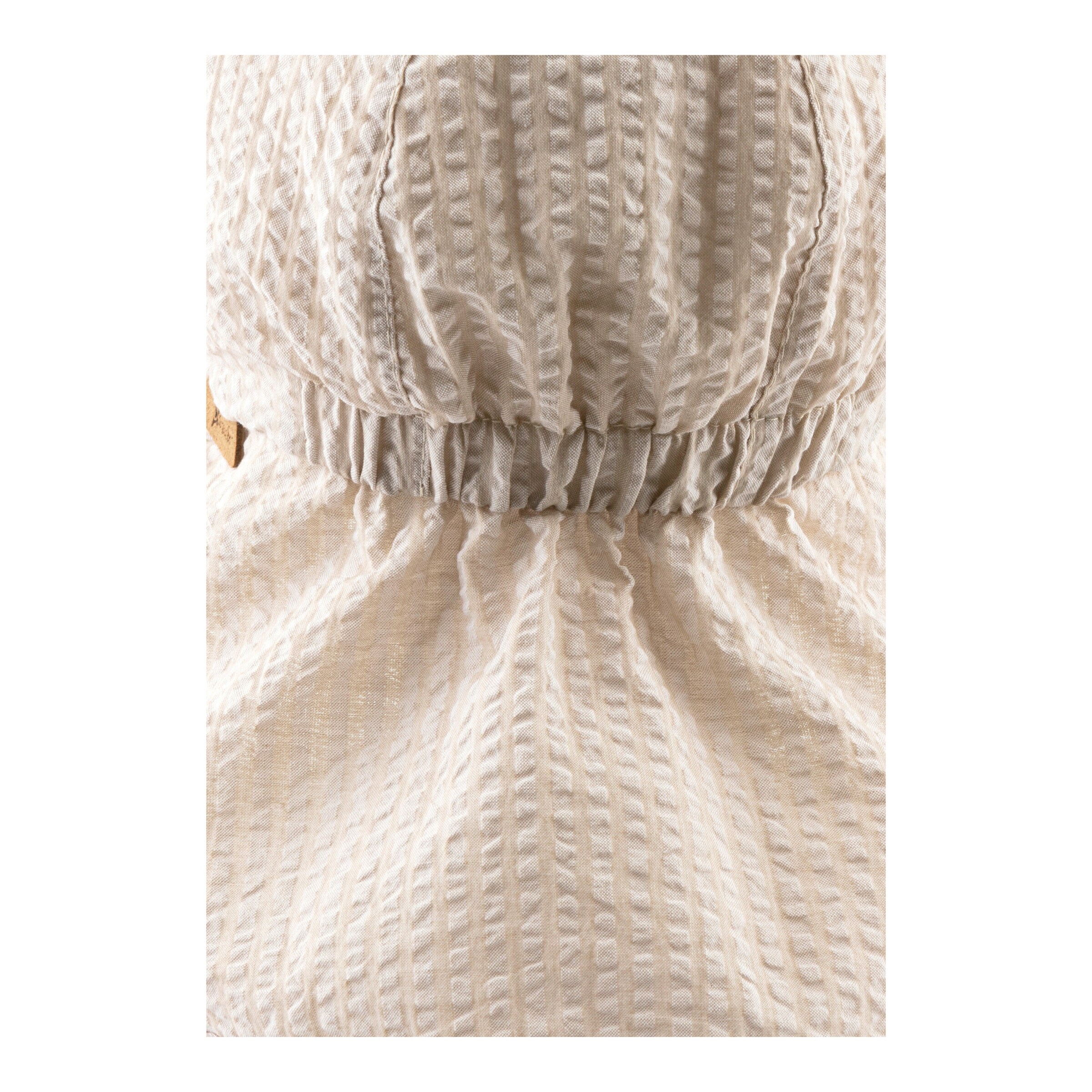 Sterntaler Seersucker-Schirmmütze mit Nacken- und UV-Schutz beige