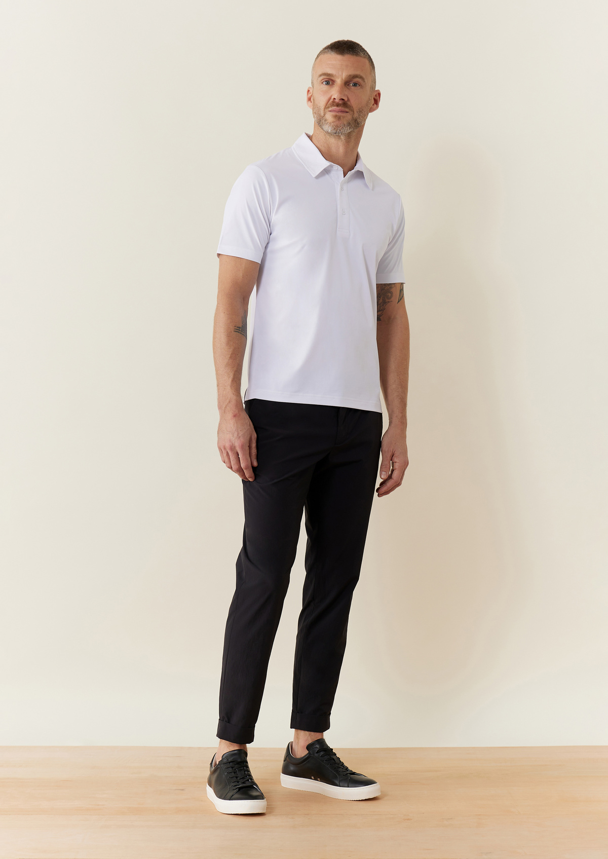 Pantalon casual Judicieux slack skinny uni noir