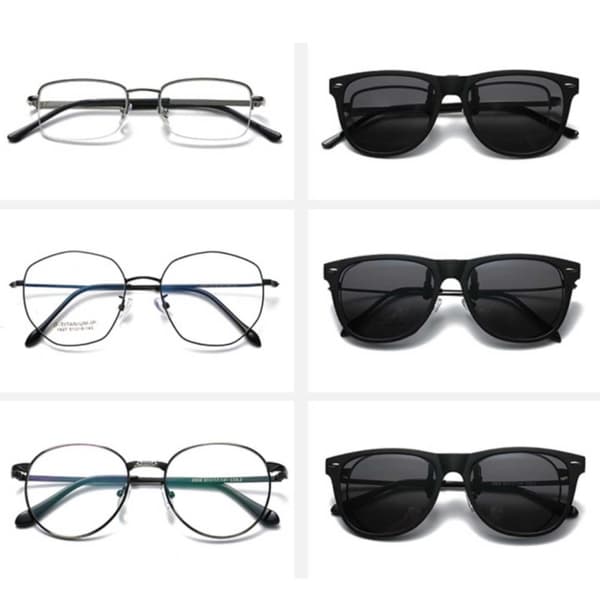 Polarisert Wayfarer Clip On Solbriller Flip Up Black
