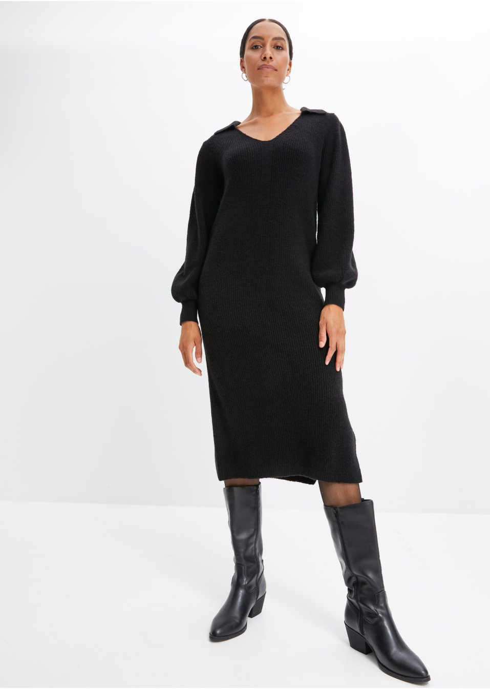 Robe en maille midi