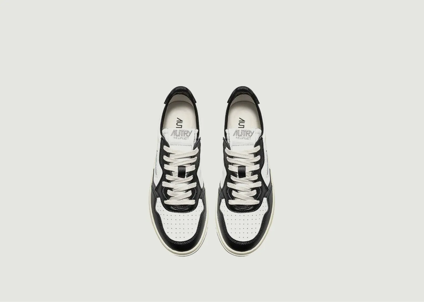 Sneakers Medalist Low en cuir blanc et noir AUTRY