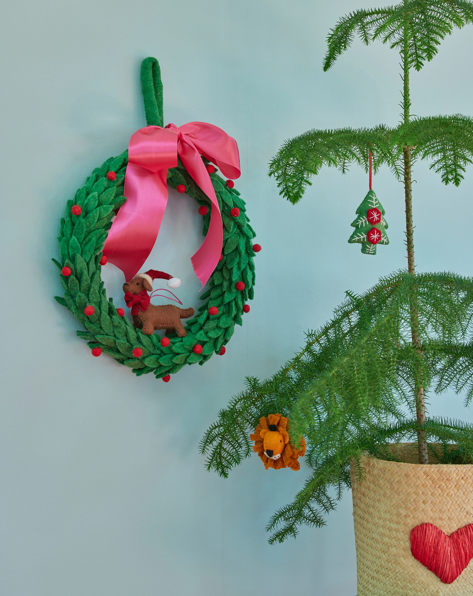 Weihnachtsdeko CHRISTMAS WREATH ORNAMENT in green