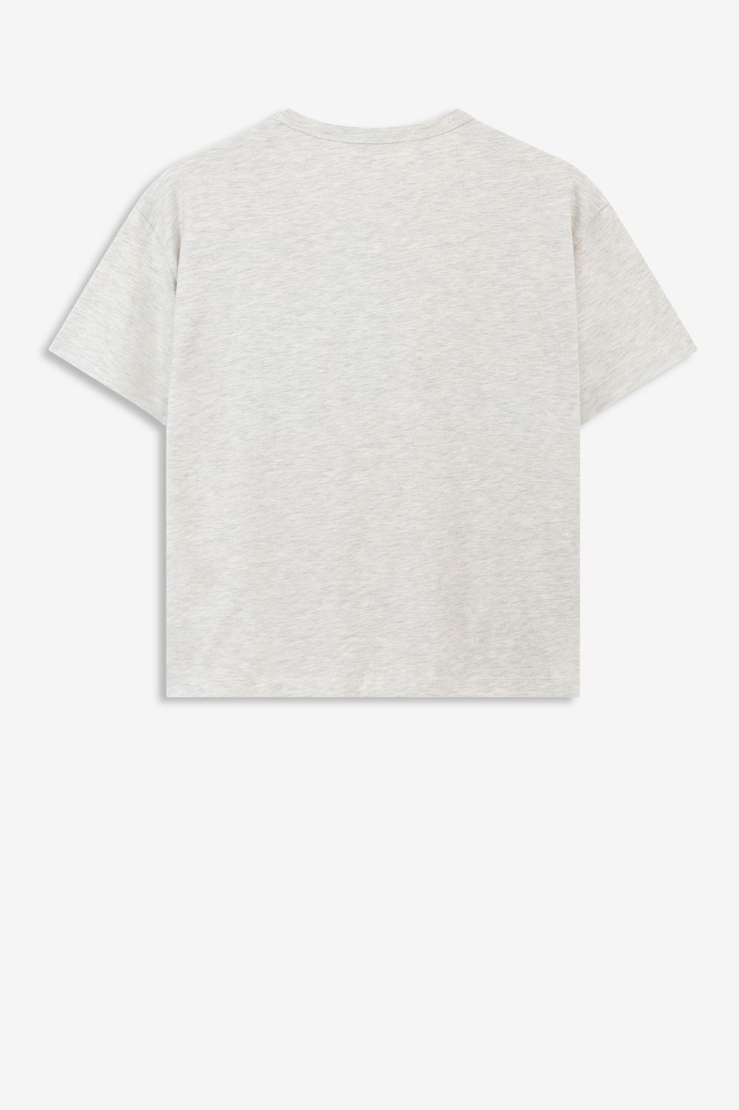 Beige melange basic T-shirt
