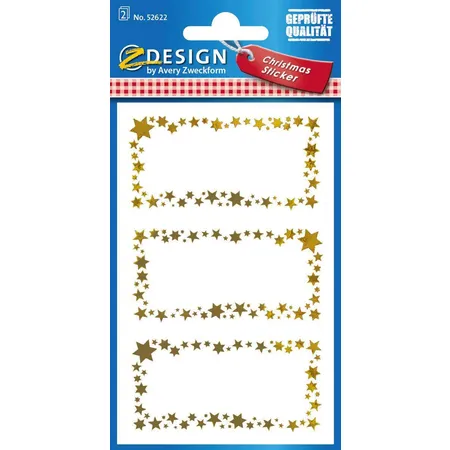 Avery Zweckform Z-Design 52622 Weihnachtssticker, Geschenketikett, 2 Bogen/6 Sticker