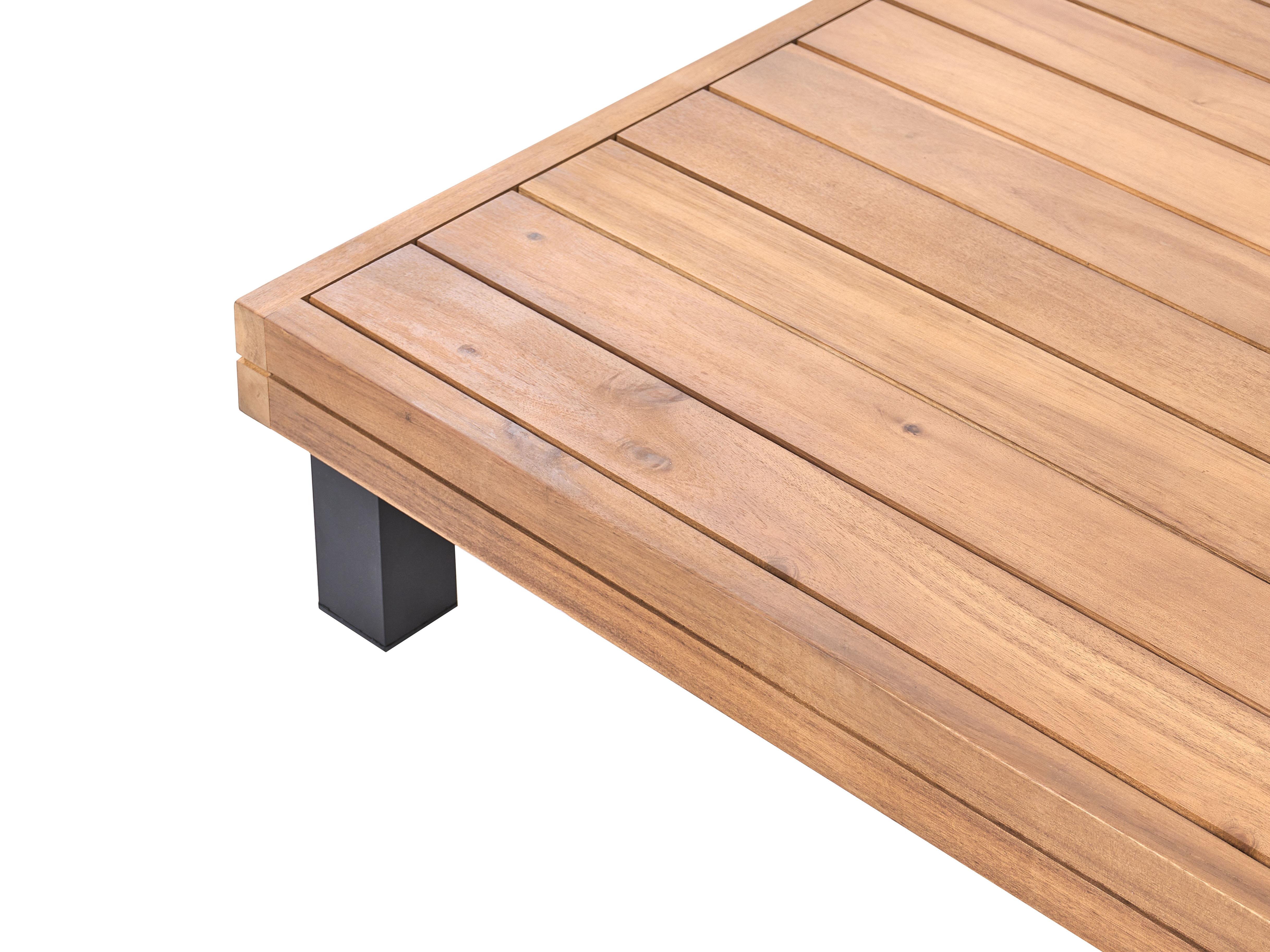 Tuin hoekloungeset met tafel 5-zits FRAZZANO Gecertificeerd acaciahout Gebroken wit