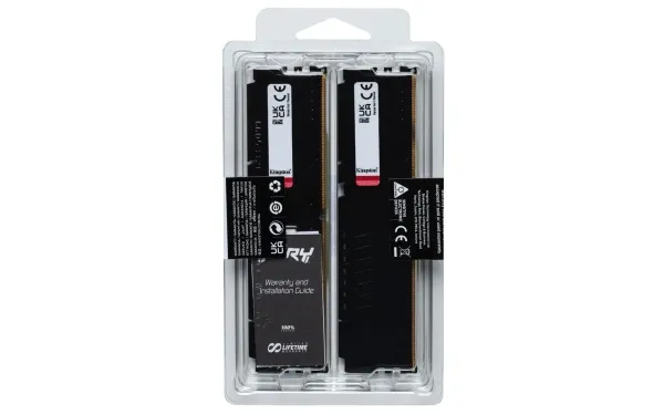 Kingston FURY Beast - DDR5 - sæt - 64 GB: 2 x 32 GB - DIMM 288-PIN - 5200 MHz / PC5-41600 - CL38 - 1.25 V - ikke bufferet - on-die ECC