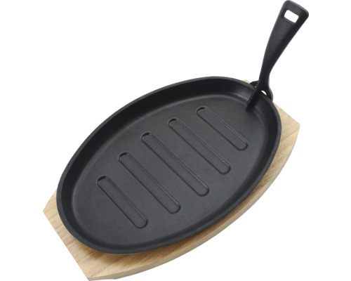 Tenneker® ovale gietijzeren grillpan
