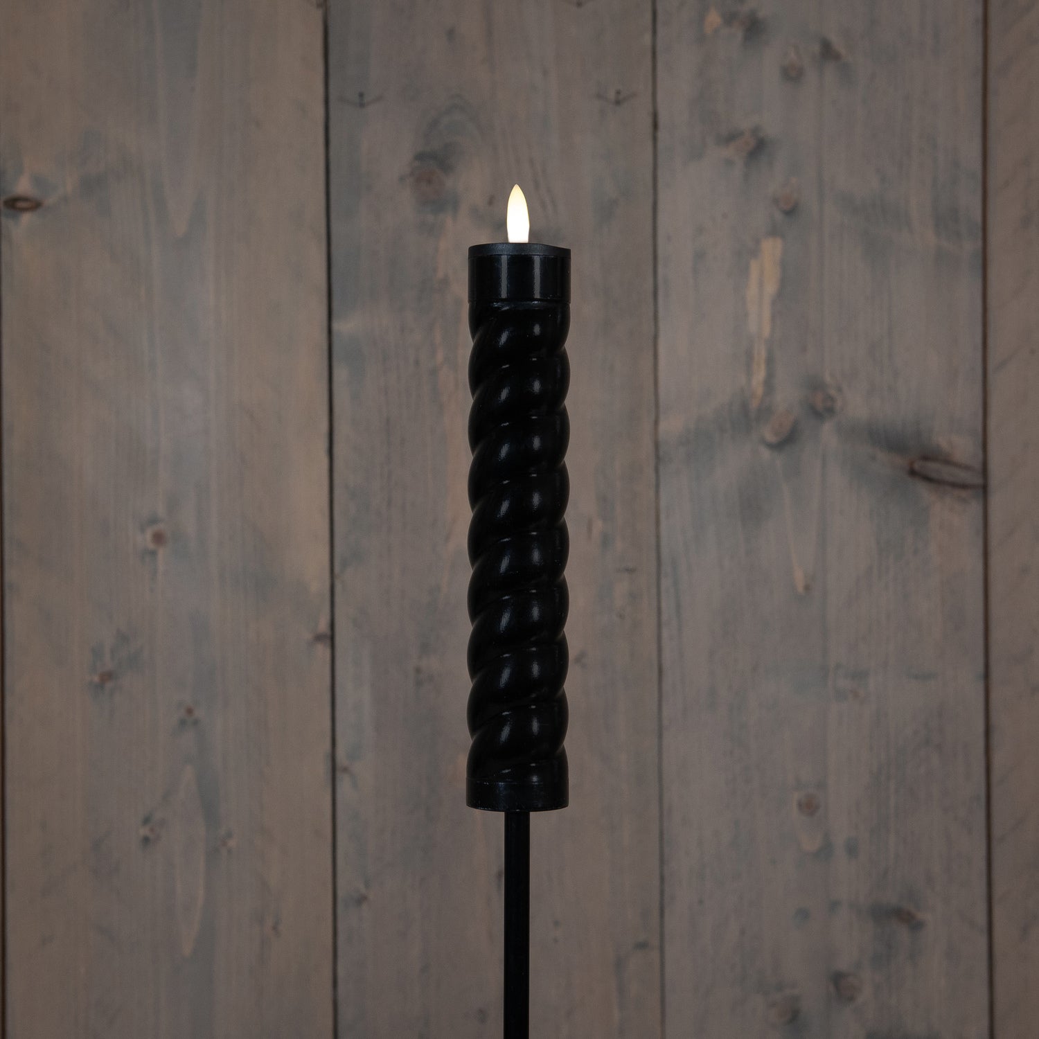 Anna's Collection solar fakkel Swirl zwart D 4 H 97 cm