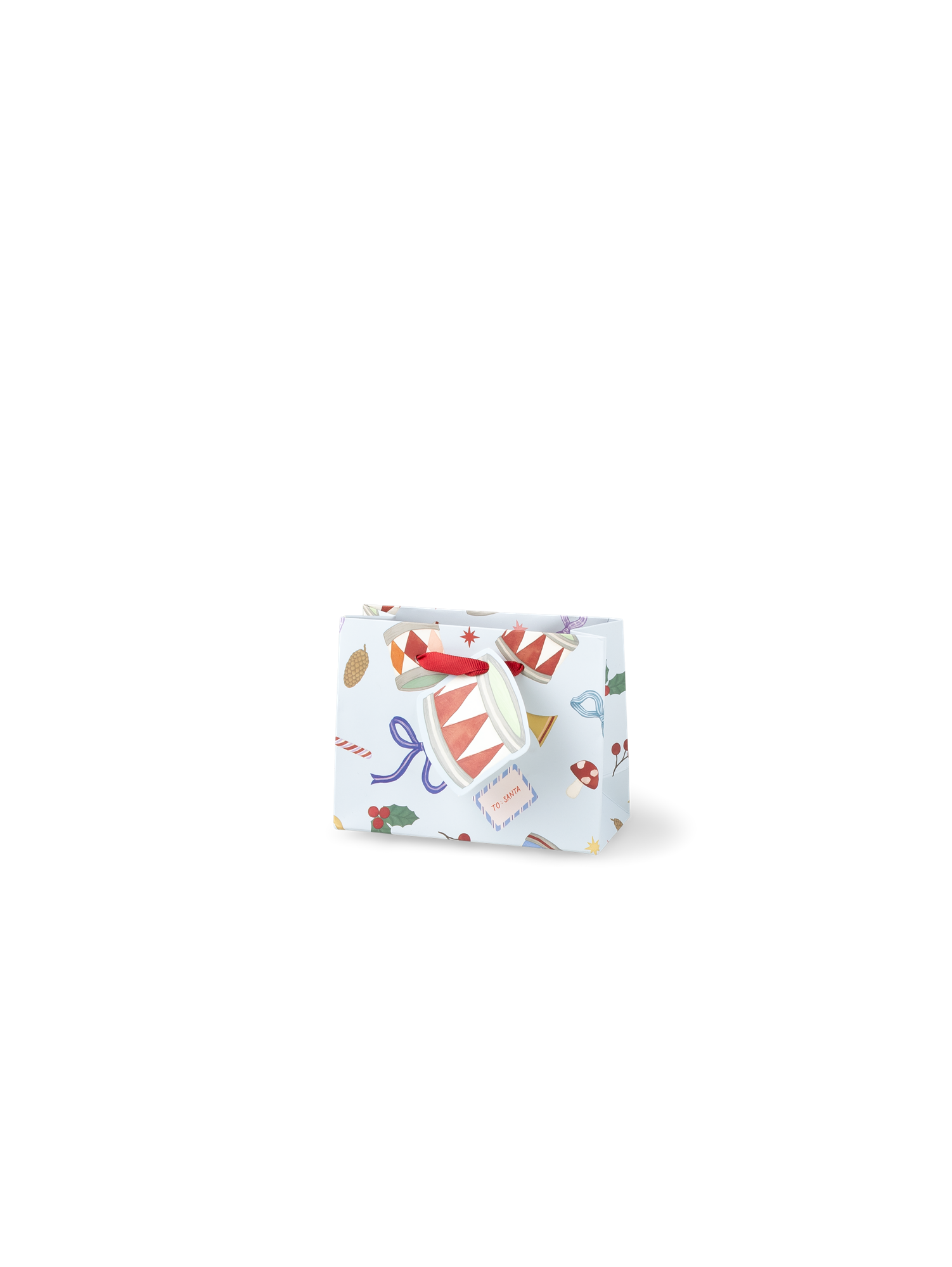 Gavepose | Papir. 13 x 10 x 5,5 cm. | Ice Blue