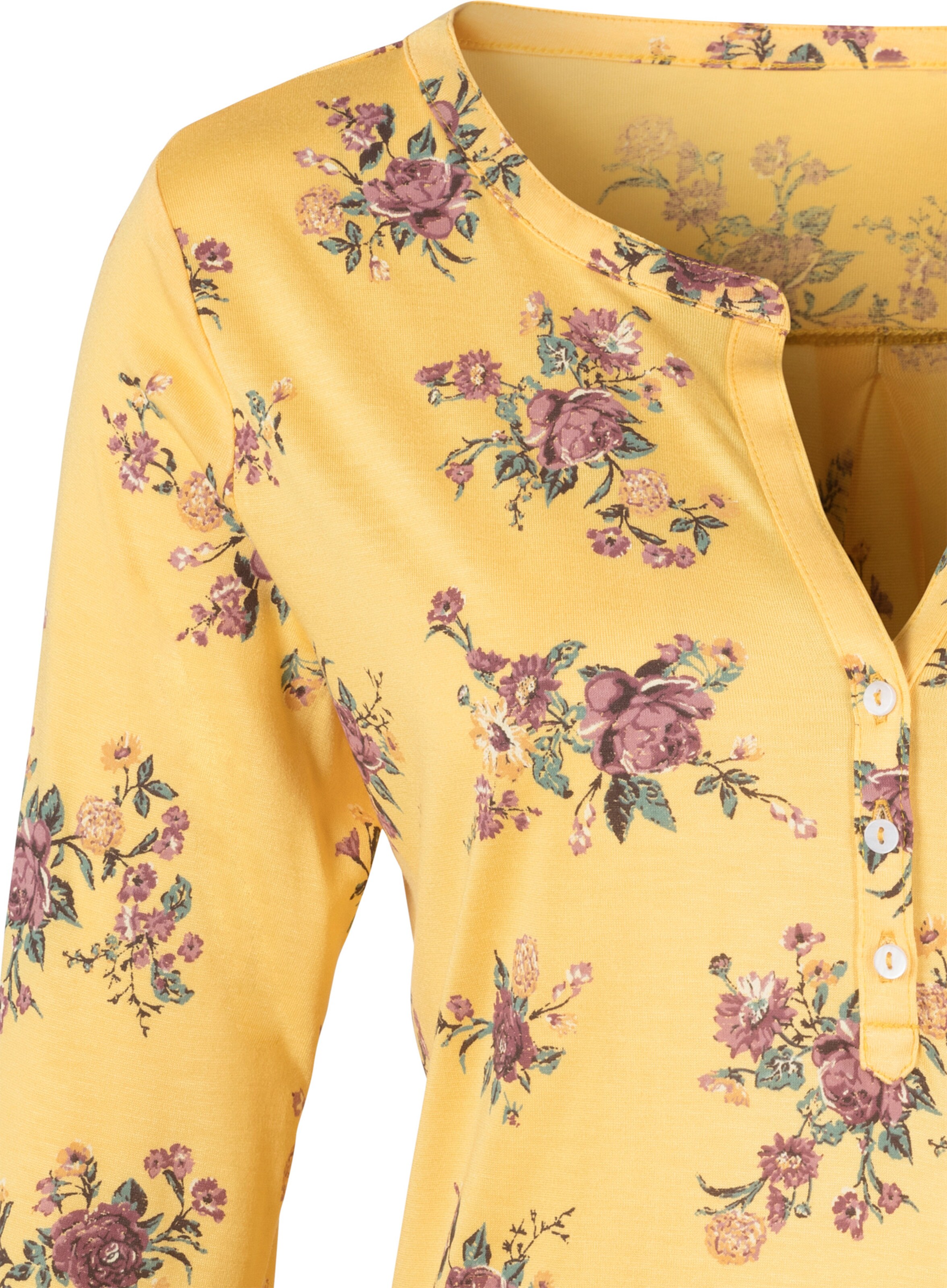 LASCANA 3/4-Arm-Shirt in gelb