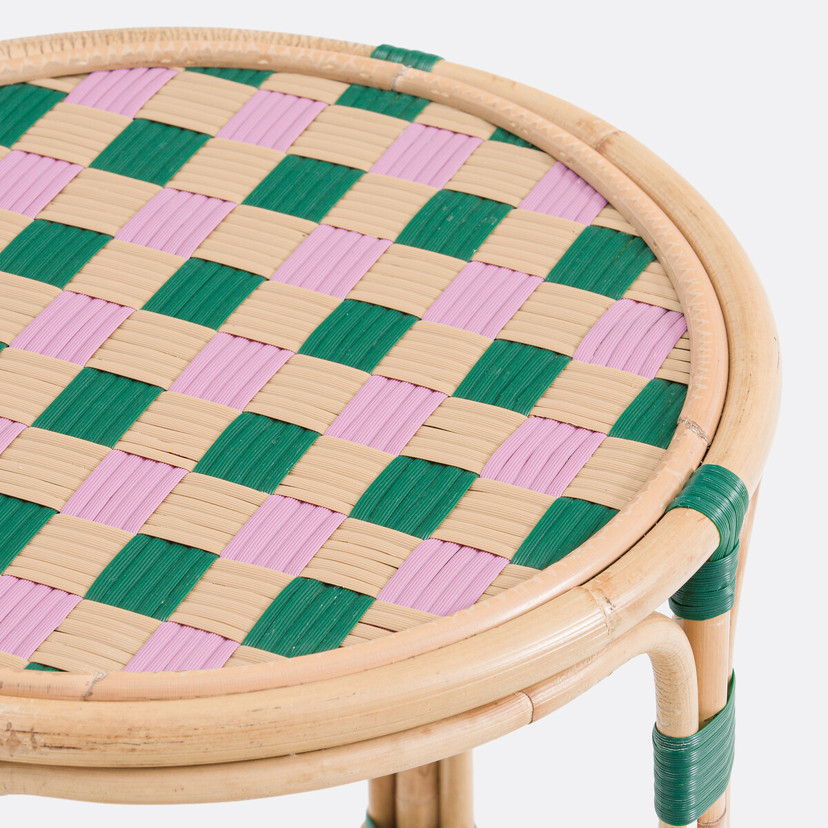 LA REDOUTE INTERIEURS<br>Mesa lateral de rattan e resina trançada, Bianca