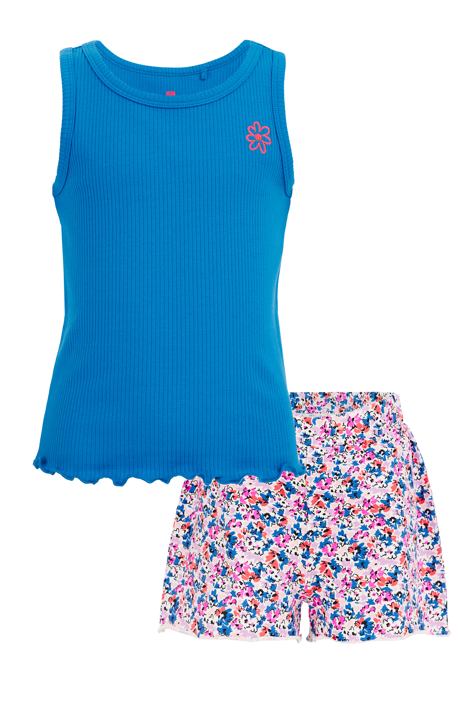 Meisjes pyjamaset met dessin WE Fashion Blauw