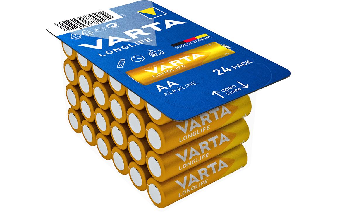 Batterie Longlife AA , 24 Stück24 AA-Batterien mit hoher Laufzeit