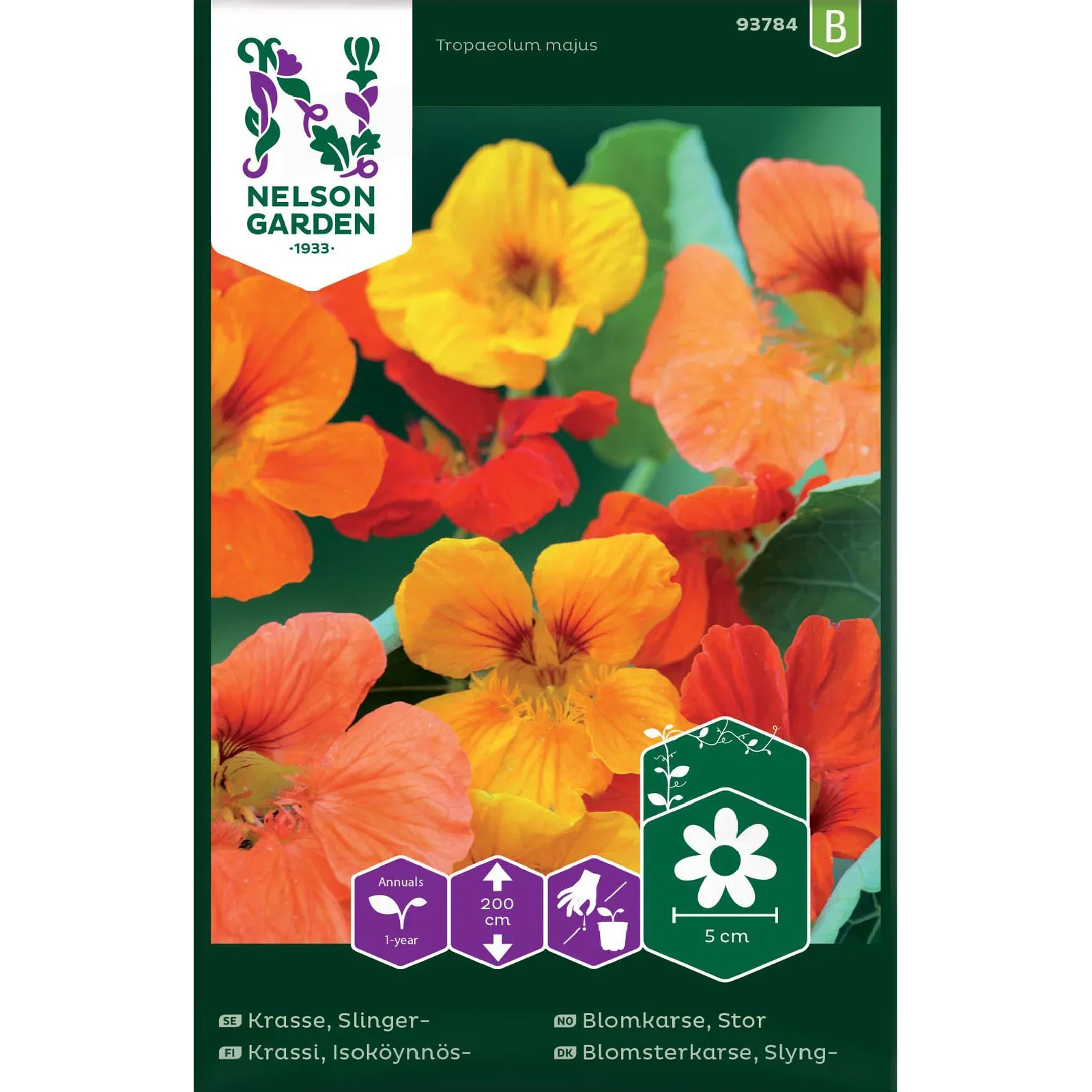 Tropaeolum majus Stor Blomkarse
