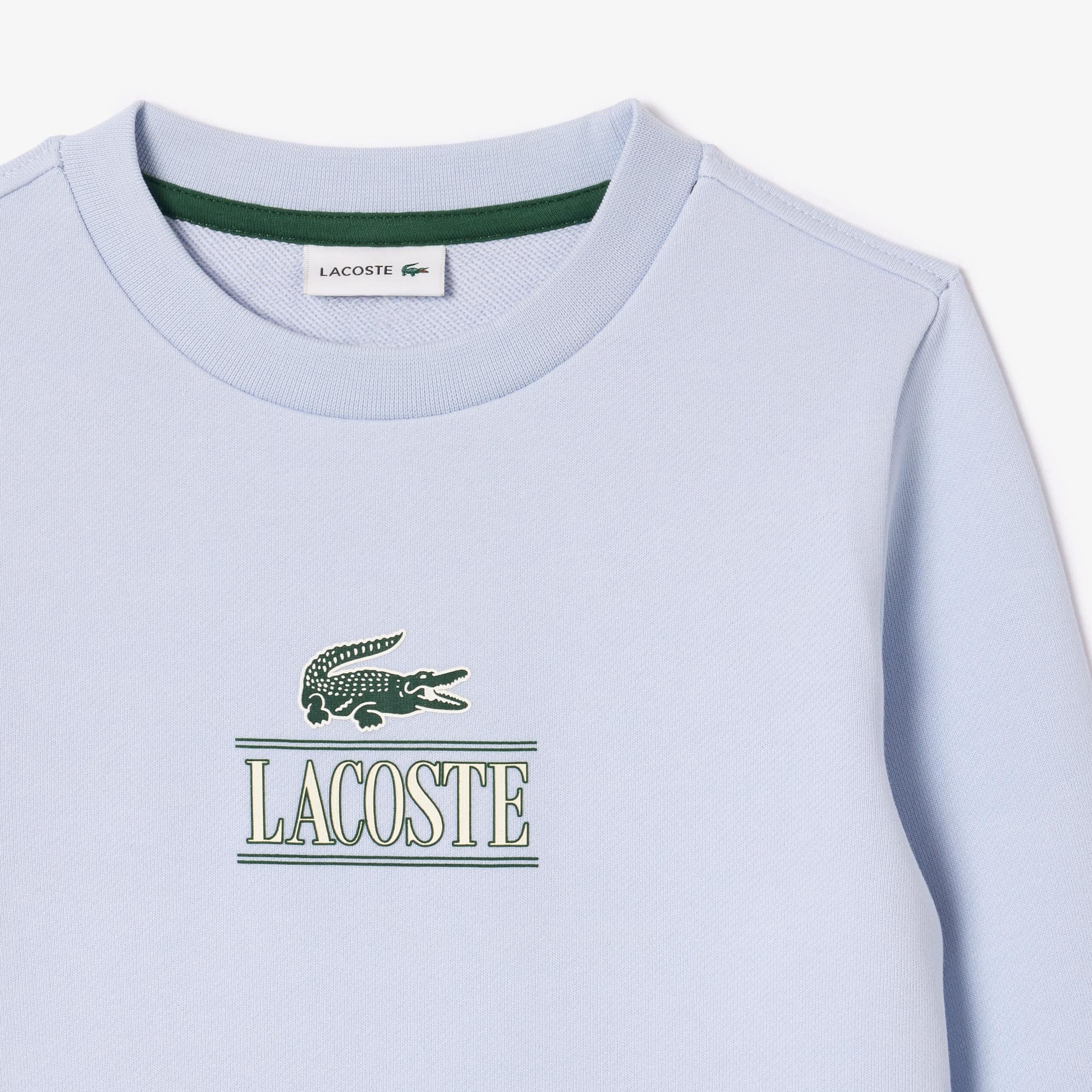 Sweatshirt avec imprimé iconique en coton Pullovers & Sweatshirts - Bleu - Lacoste - Enfant