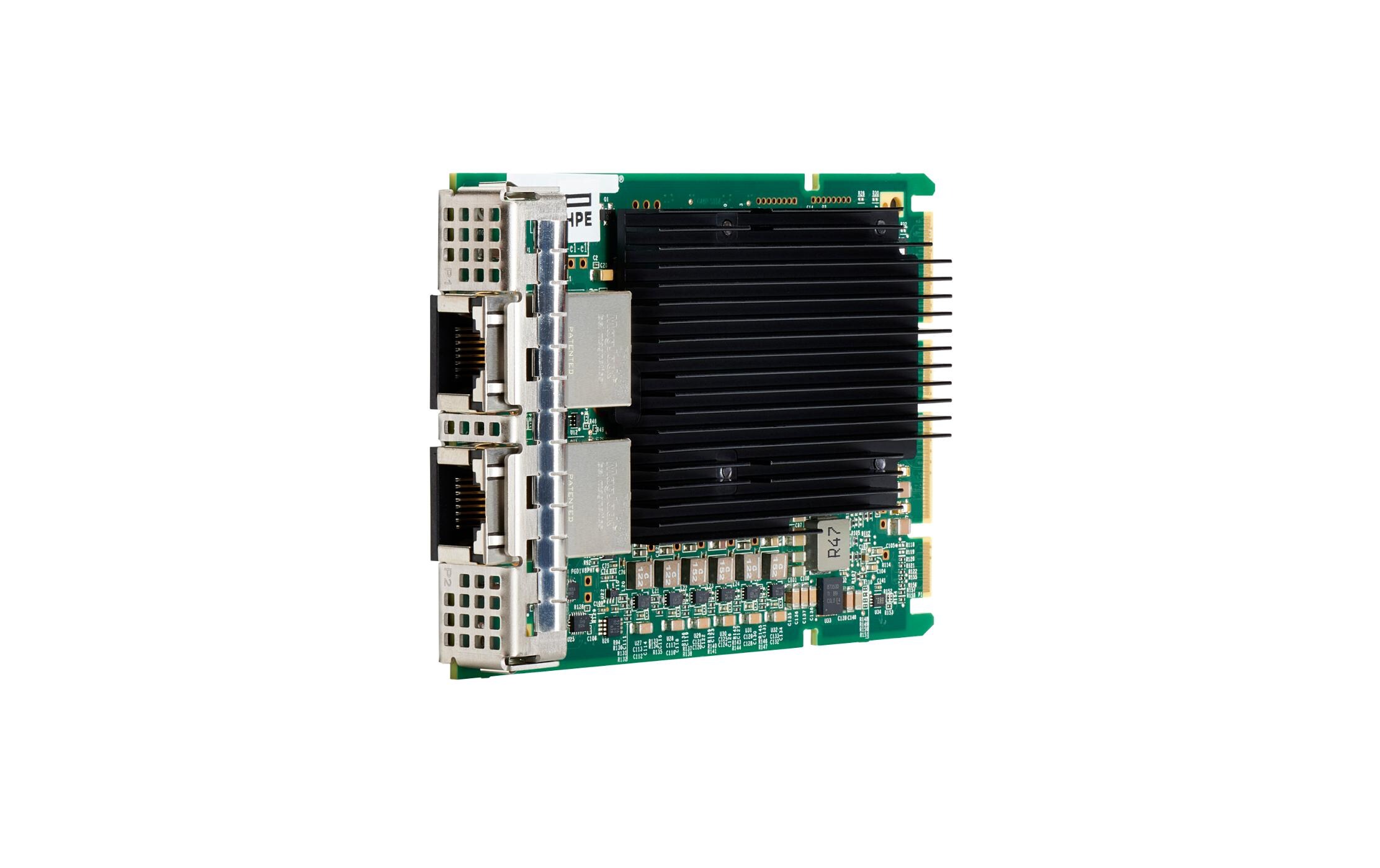Netzwerkkarte P10097-B21 10Gbps PCI-Express x8<br>Broadcom BCM57416 Ethernet 10 Gb BASE-T-OCP3-Adapter mit 2 Anschlüssen für HPE
