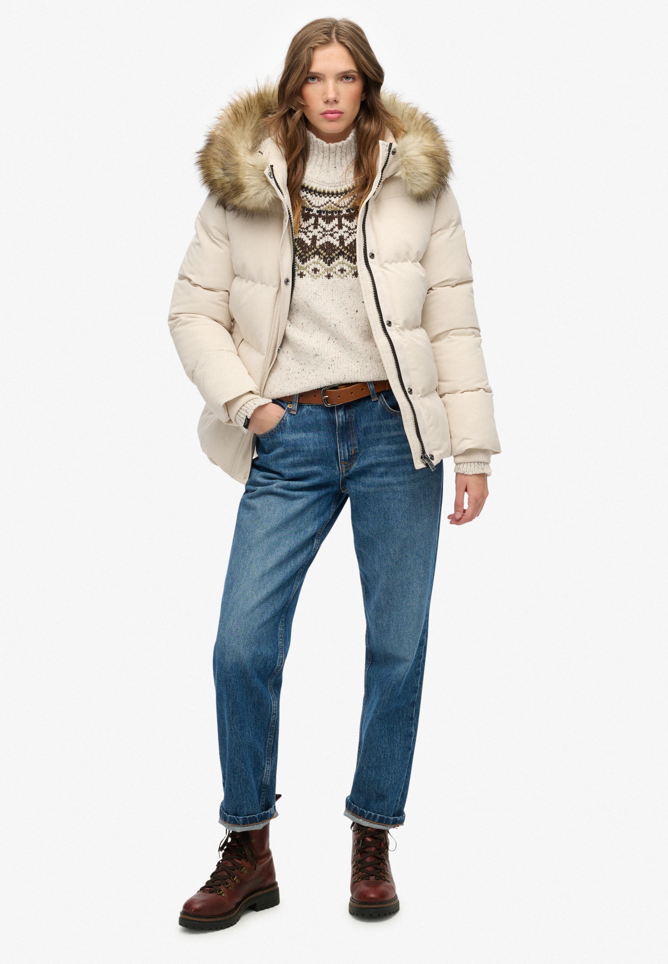 Superdry Steppjacke »EVEREST 5 BAFFLE PUFFER JKT« mit Kapuze