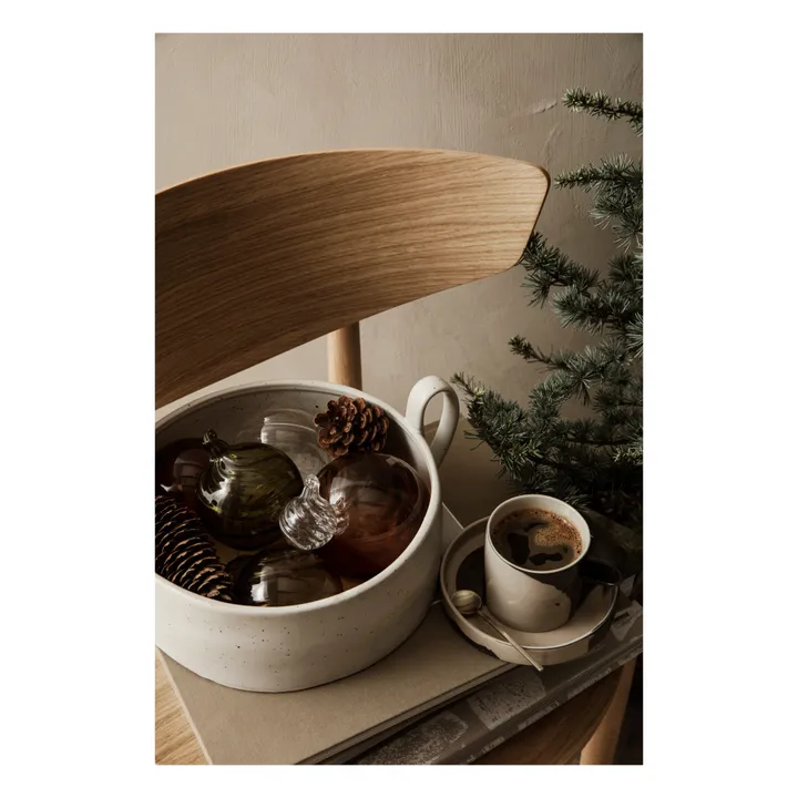 Ferm Living Tasse Inlay avec soucoupe | Gris