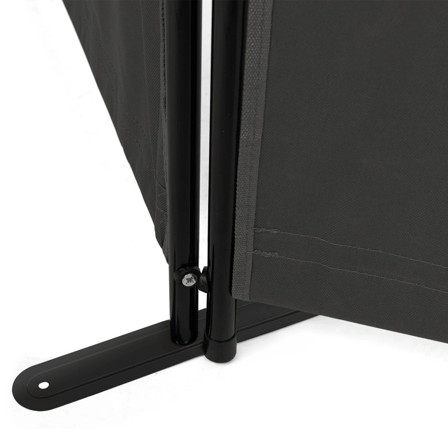Paravent intérieur et extérieur sur pieds 3 panneaux 250 x 180 cm gris anthracite séparateur store latéral