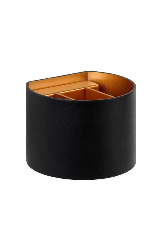 Lucide Xio wandlamp rond mat goud/messing